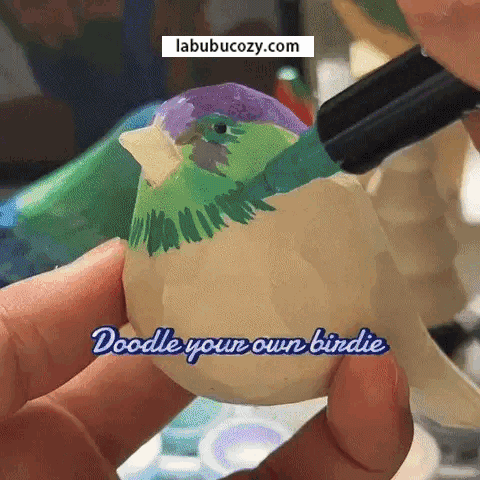 Wooden Bird & Marker Craft Kit 🦜