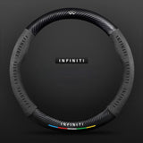 TrackVibe | Black Carbon Suede Steering Wheel Cover – Anti-Slip & Wear-Resistant