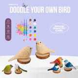 Wooden Bird & Marker Craft Kit 🦜