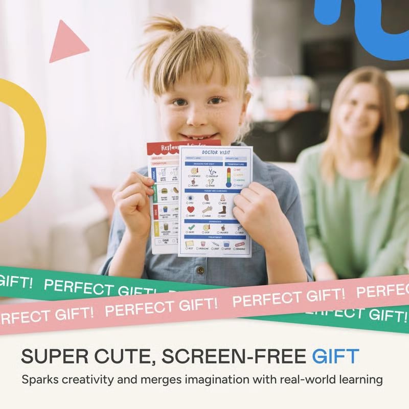 🔥Last Day 49% OFF - 🥳 Pretend Play Notepads | 2-Pack✨