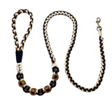 Nine Flowers Rope Dog Leash (Black Brown)