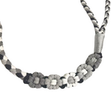 Five Flowers Rope Dog Leash (Black and Gray)