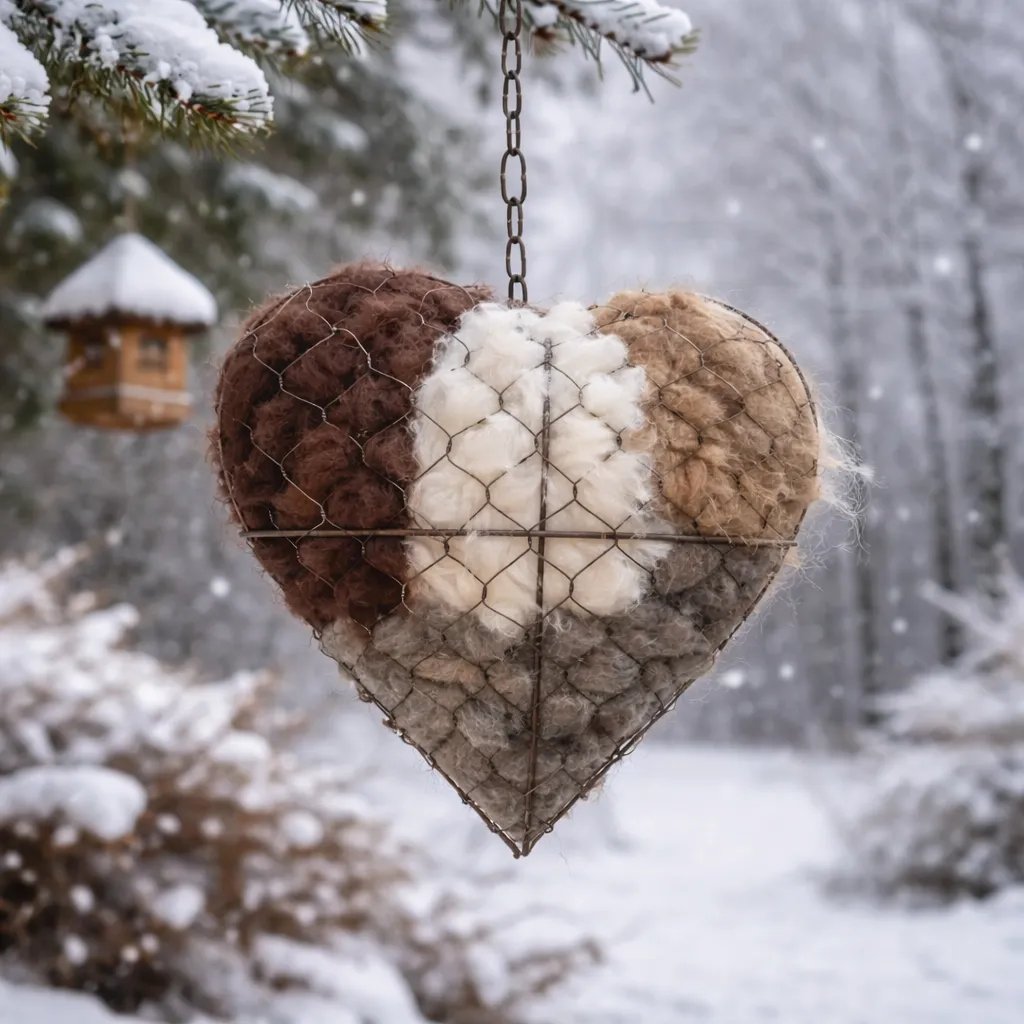 🎁LAST DAY 49% OFF - 🕊️🏡Handmade Natural Alpaca Fiber Bird Nesting Heart