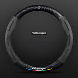 TrackVibe | Black Carbon Suede Steering Wheel Cover – Anti-Slip & Wear-Resistant