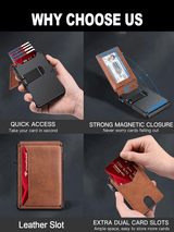 Men's Slim Wallet ID Window. RFID - Blocking