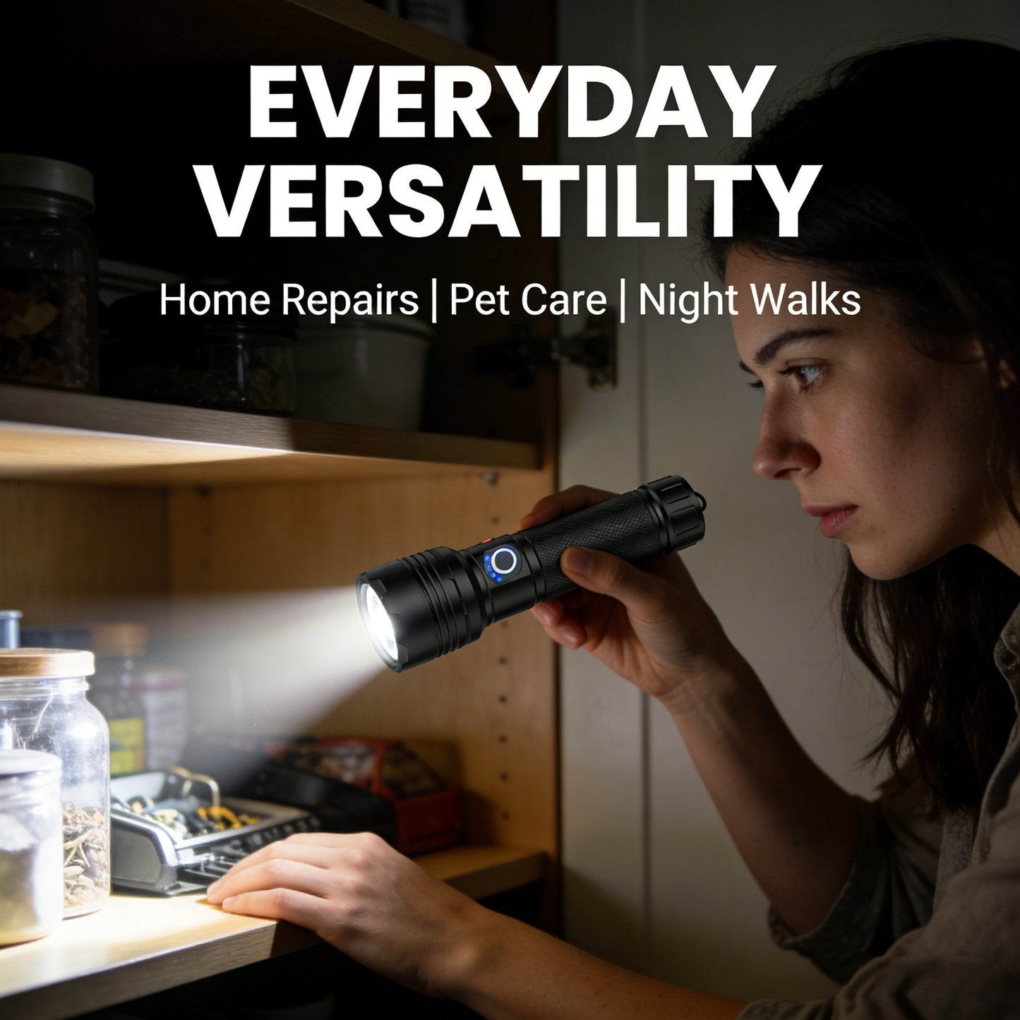✨Rechargeable LED Flashlight - High Lumen. Waterproof. Ultra Bright Flashlight for Emergencies