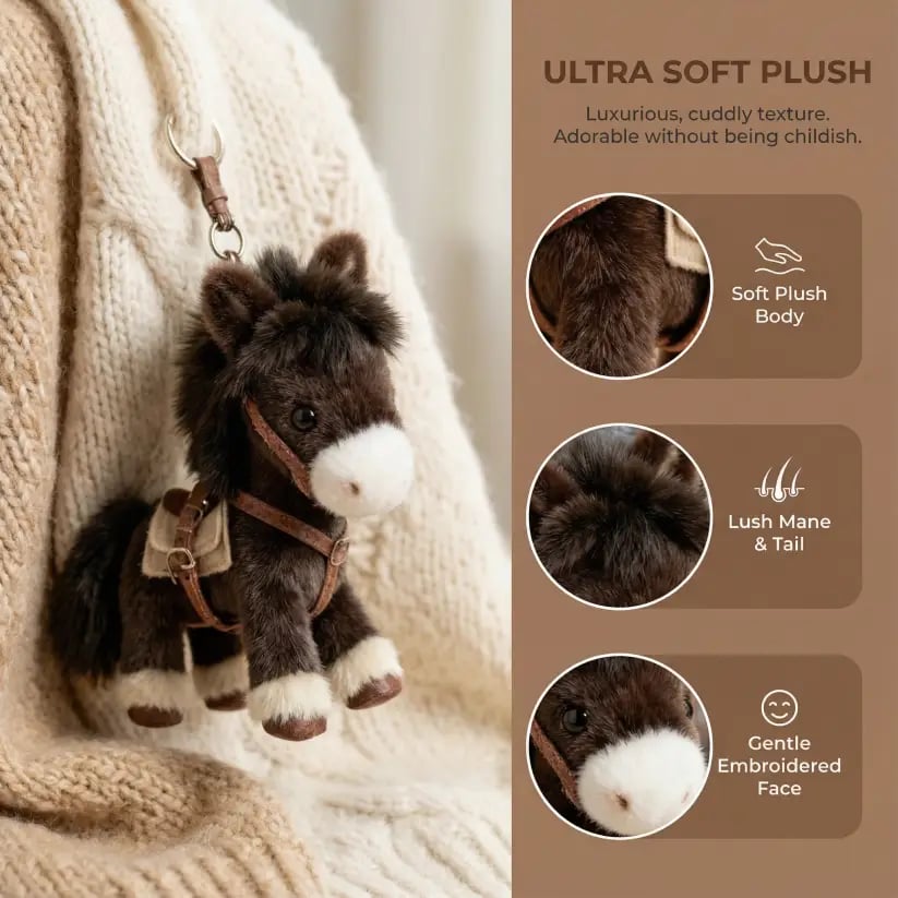 🐎✨Last Day 55% OFF - Ponytata Plush Pony Bag Charm and Keychain 🔥2026 Year of the Horse Gift 🎁Perfect for Lovers. Family & Kids!