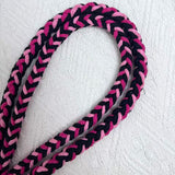 Nine Flowers Rope Dog Leash (Black Pink)