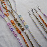 Five Flowers Rope Dog Leash (Orange and Yellow)