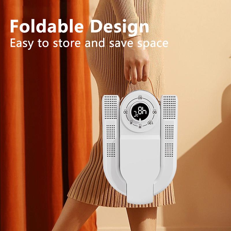 Foldable UV Shoe Dryer. Quick Hot Drying. Smart Temperature Control. Automatic Timer