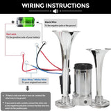 🔥LAST DAY 49% OFF - 🚗🔧2026 Upgraded 12V Dual Air Horn Kit – 130DB Super Loud Dual Horn with Compressor for Cars. Trucks. SUVs. Boats & More(✨Includes installation manual and video guide)