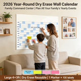 📅 Year-Round Wall Calendar – 2026 Dry Erase