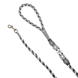 Five Flowers Rope Dog Leash (Black and Gray)