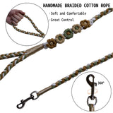 Five Flowers Rope Dog Leash (Brown and Green)