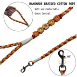 Five Flowers Rope Dog Leash (Orange and Yellow)