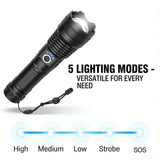 ✨Rechargeable LED Flashlight - High Lumen. Waterproof. Ultra Bright Flashlight for Emergencies