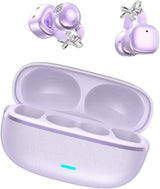 🎧2026 New Clip-On Open-Ear Headphones – Wireless Bluetooth Earbuds with AI Noise Cancelling. Rhinestone Decor & Water Resistant