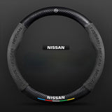 TrackVibe | Black Carbon Suede Steering Wheel Cover – Anti-Slip & Wear-Resistant