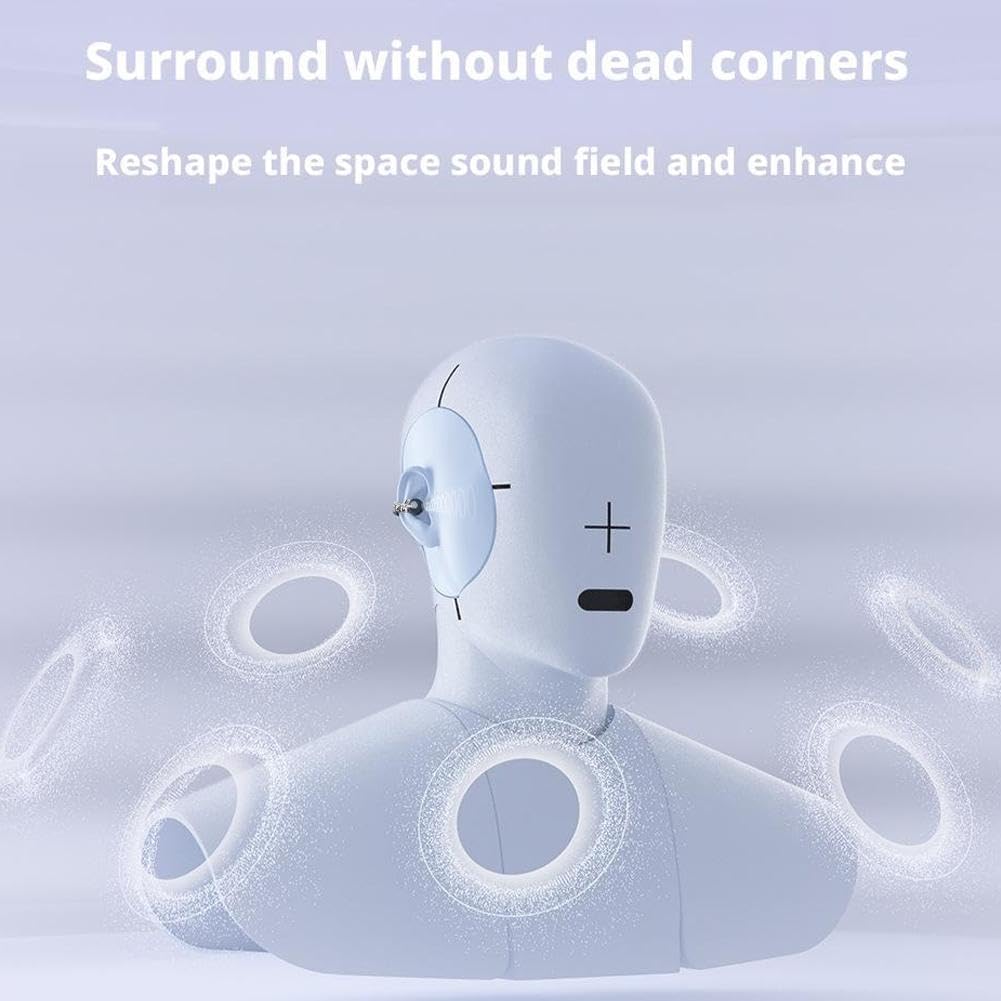 🎧2026 New Clip-On Open-Ear Headphones – Wireless Bluetooth Earbuds with AI Noise Cancelling. Rhinestone Decor & Water Resistant