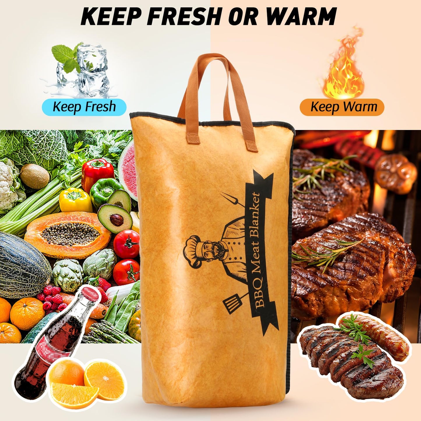 🔥 Elevate Your BBQ Game - 60% OFF Black Friday |  - ✨ BBQ Blanket for Resting Meat - Keep Your Meat Juicy. Tender. and Full of Flavor! 🍖