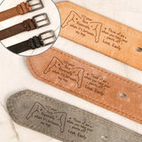 Personalized leather belt