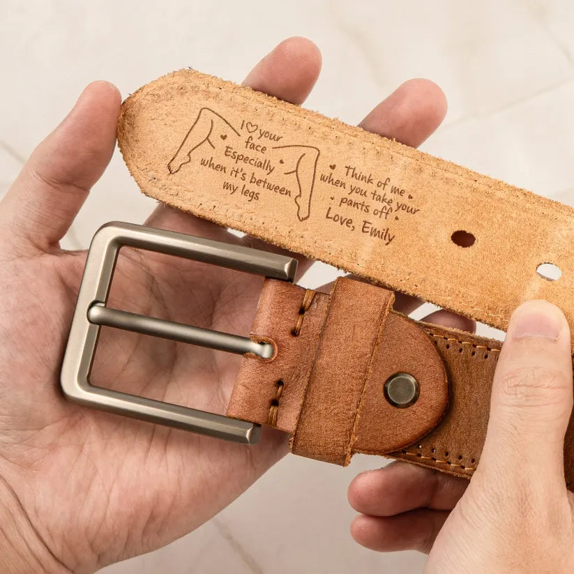 Personalized leather belt