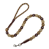 Gradient Brown | Hand-woven 25-flower dog leash