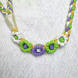 Five Flowers Rope Dog Leash (Green and Yellow)