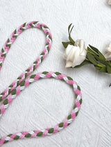 Nine Flowers Rope Dog Leash (Pink Green)