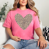 Leopard Heart Graphic T-Shirt