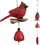 Cardinal Wind Chime Wood Carving Handmade (Suspension Dimensions:20"/26")