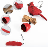 Cardinal Wind Chime Wood Carving Handmade (Suspension Dimensions:20"/26")