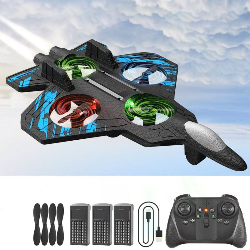 49% OFF 🎉🎉RC Stunt Fighter Jet Toy for Kids with 360° Flips & LED Lights