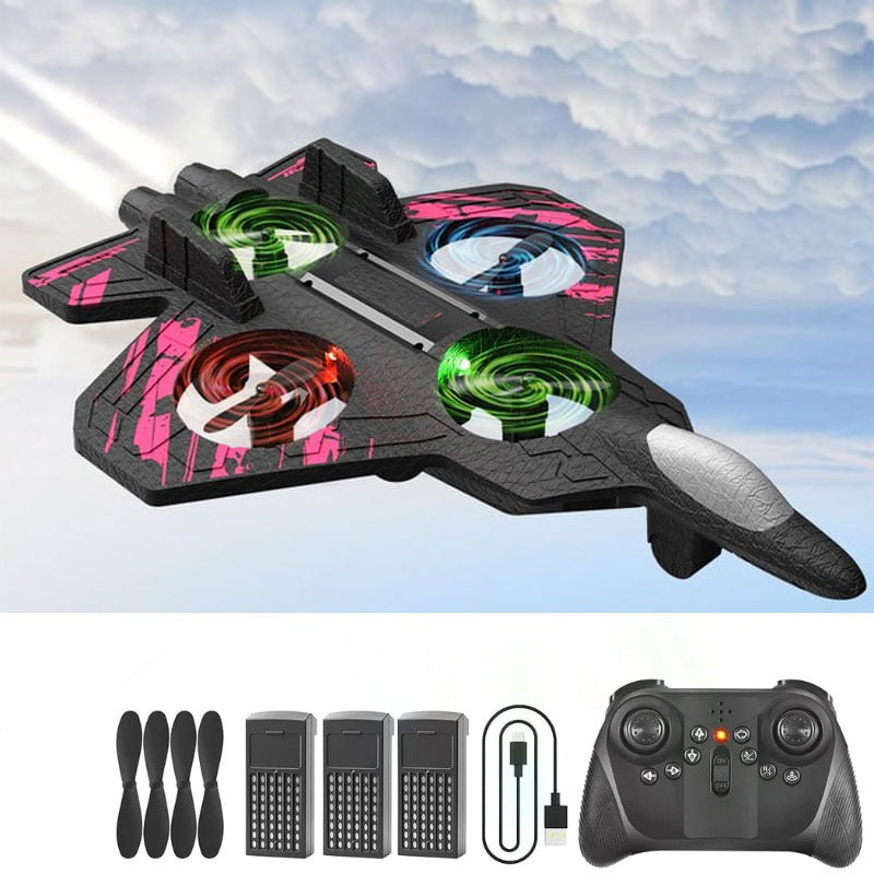 49% OFF 🎉🎉RC Stunt Fighter Jet Toy for Kids with 360° Flips & LED Lights
