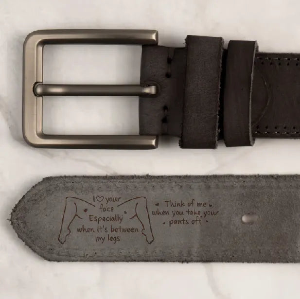 Personalized leather belt