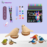 Wooden Bird & Marker Craft Kit 🦜