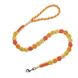 Gradient Yellow | Hand-woven 25-flower dog leash