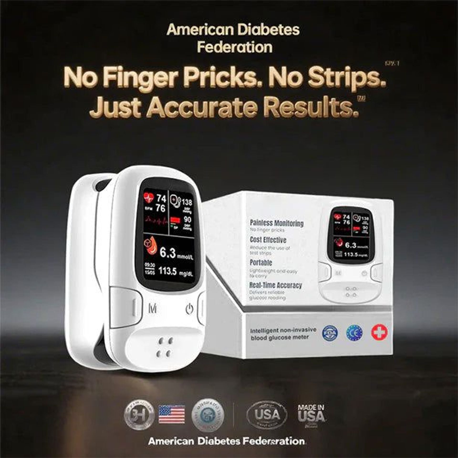 🔥Black Friday Sale🎁 Ringminds-Develops Newly Launched Non-Invasive Smart Glucose Meter 🔥made in the USA🔥