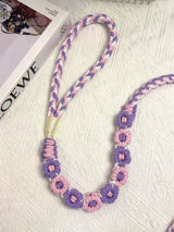 Nine Flowers Rope Dog Leash (Pink Purple)