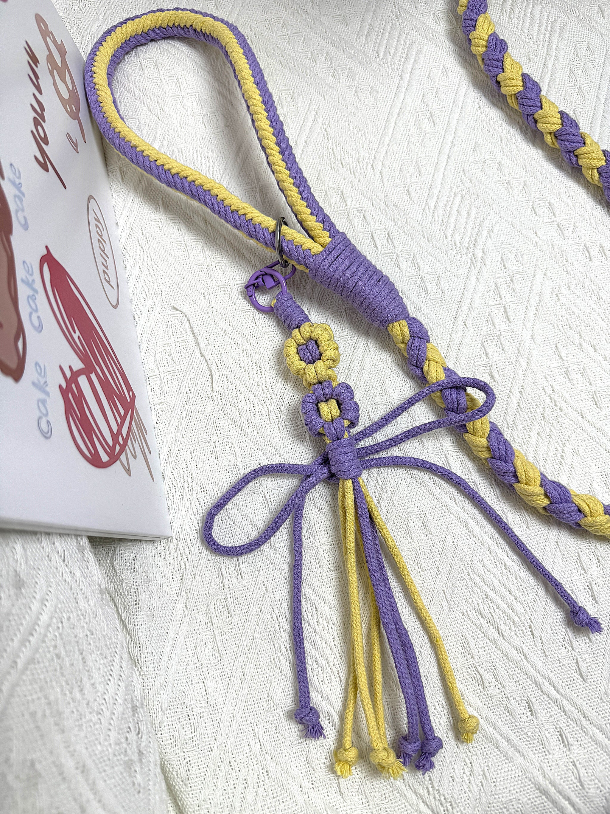 Purple Yellow Dog Leash