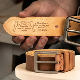 Personalized leather belt