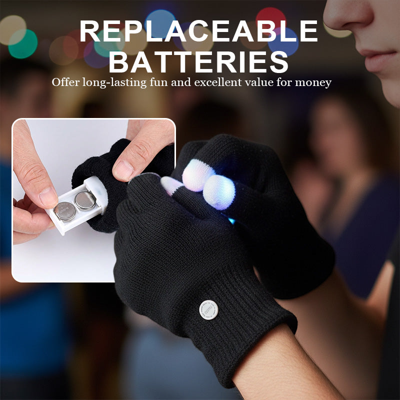 🔥2026 New Arrivals: 50% Off for a Limited Time!🔥LED Light-Up Fingertip Knit Gloves