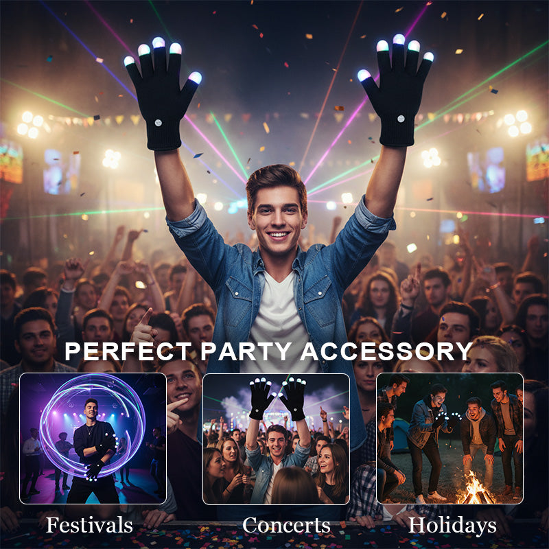 🔥2026 New Arrivals: 50% Off for a Limited Time!🔥LED Light-Up Fingertip Knit Gloves