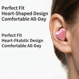 Stylish Heart-Shaped Bluetooth Earbuds