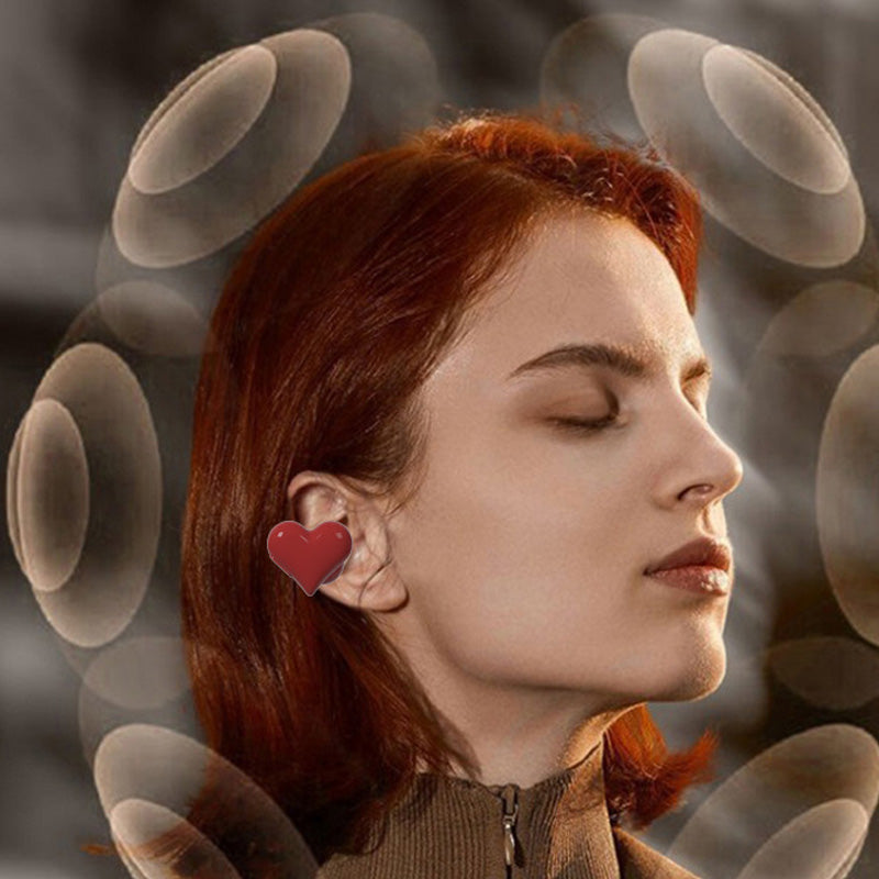 Stylish Heart-Shaped Bluetooth Earbuds