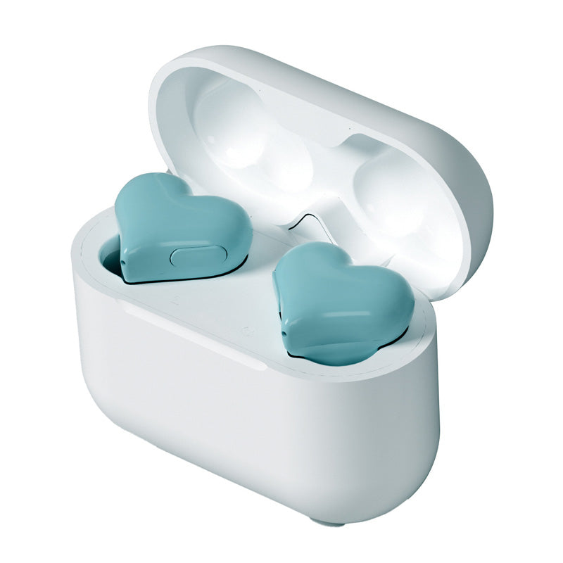 Stylish Heart-Shaped Bluetooth Earbuds