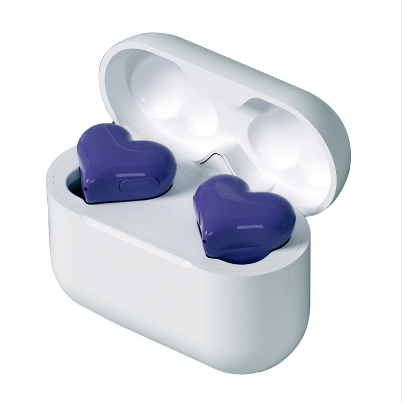 Stylish Heart-Shaped Bluetooth Earbuds