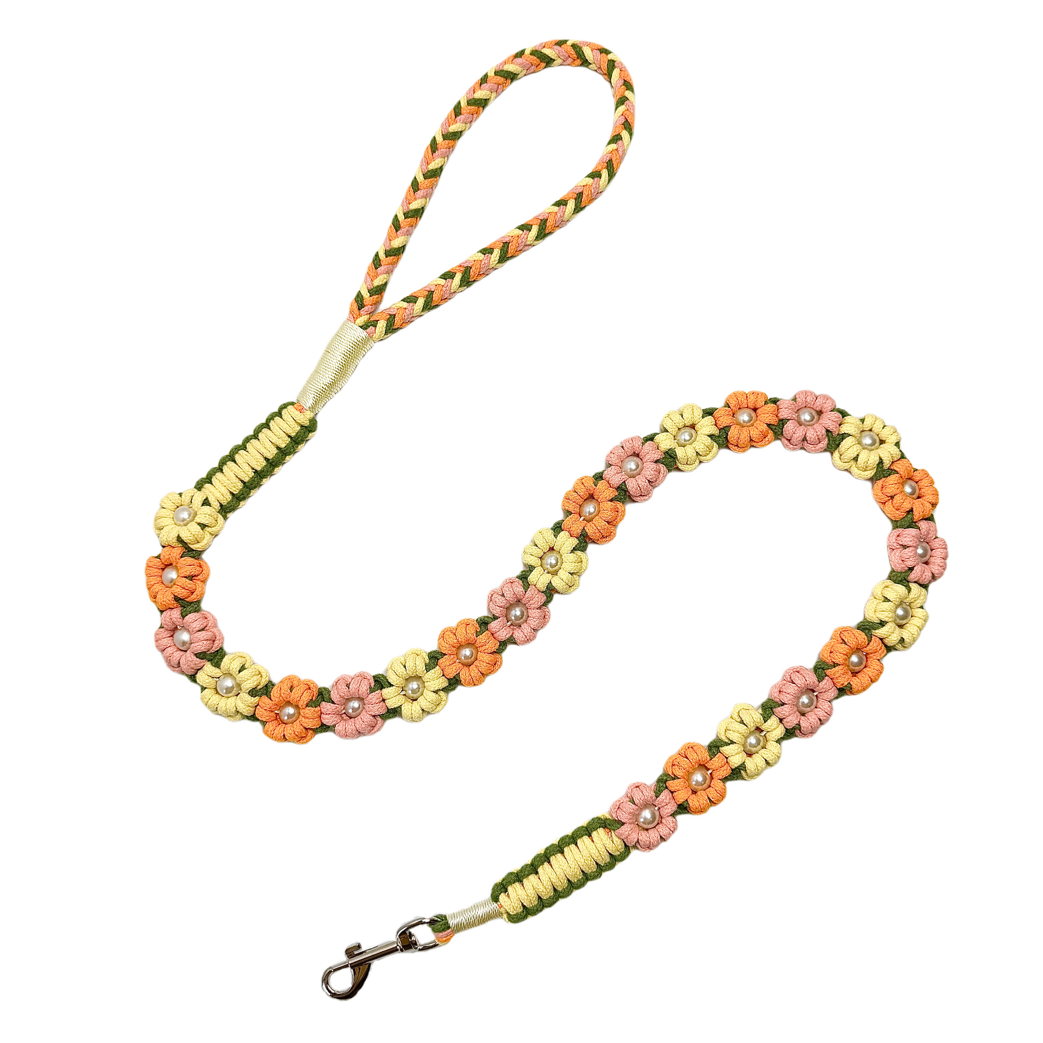 Blossom | Hand-woven 25-flower dog leash